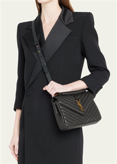 ysl cord blue collegee|Saint Laurent College Large Flap YSL Shoulder Bag in Quilted .